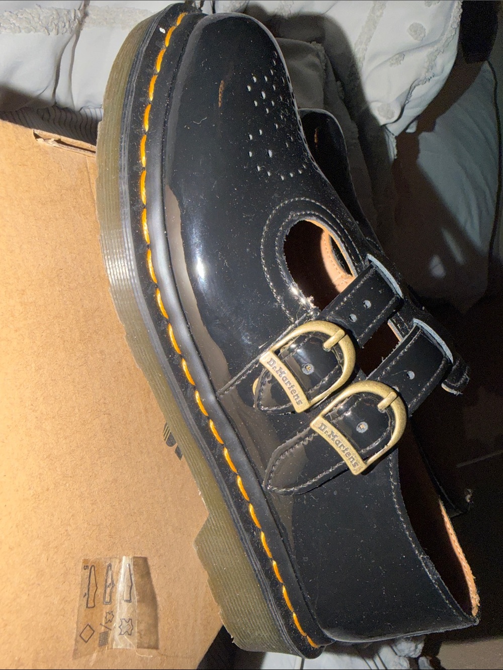 Dr. Martens 8065 Mary Jane Patent Lamper Black Women’s Shoes - Picture 6 of 12